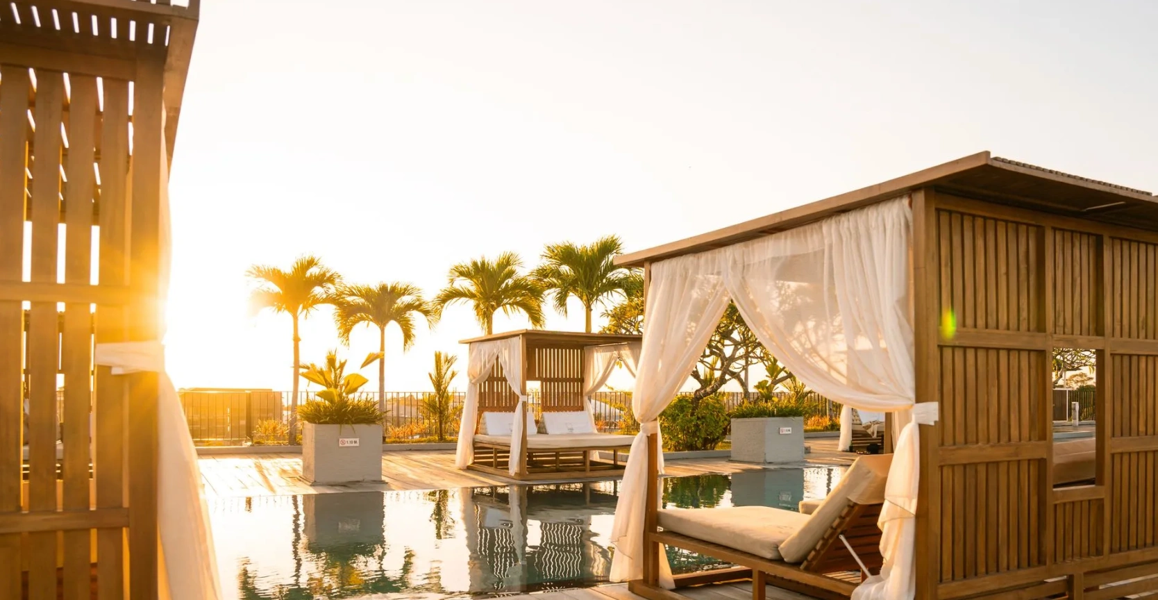 Kuuki Rooftop Dining and Bar Seminyak skyline view