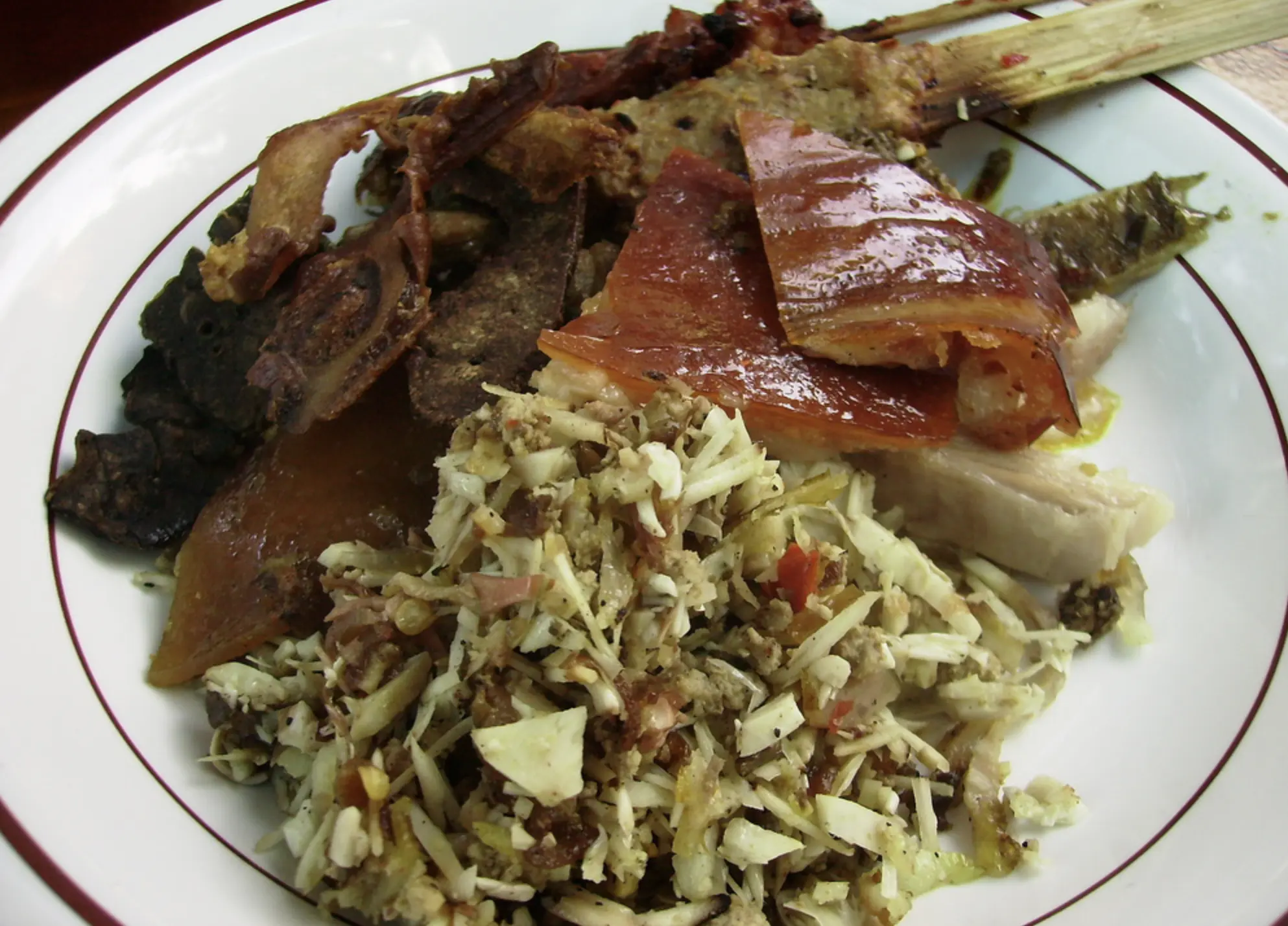 Traditional Lawar Balinese coconut and vegetable dish