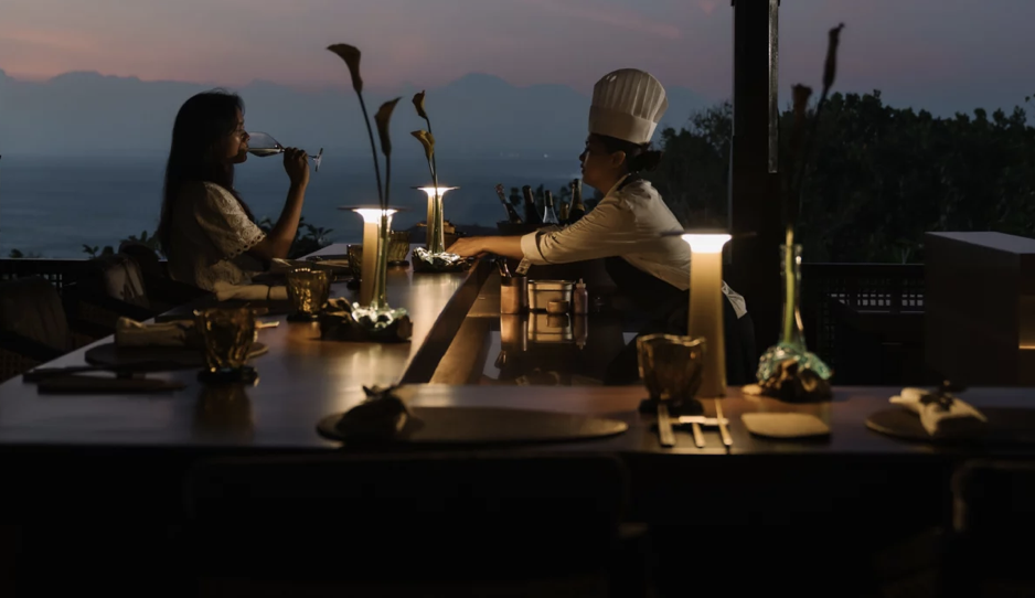 Rumari Raffles Bali ocean view fine dining