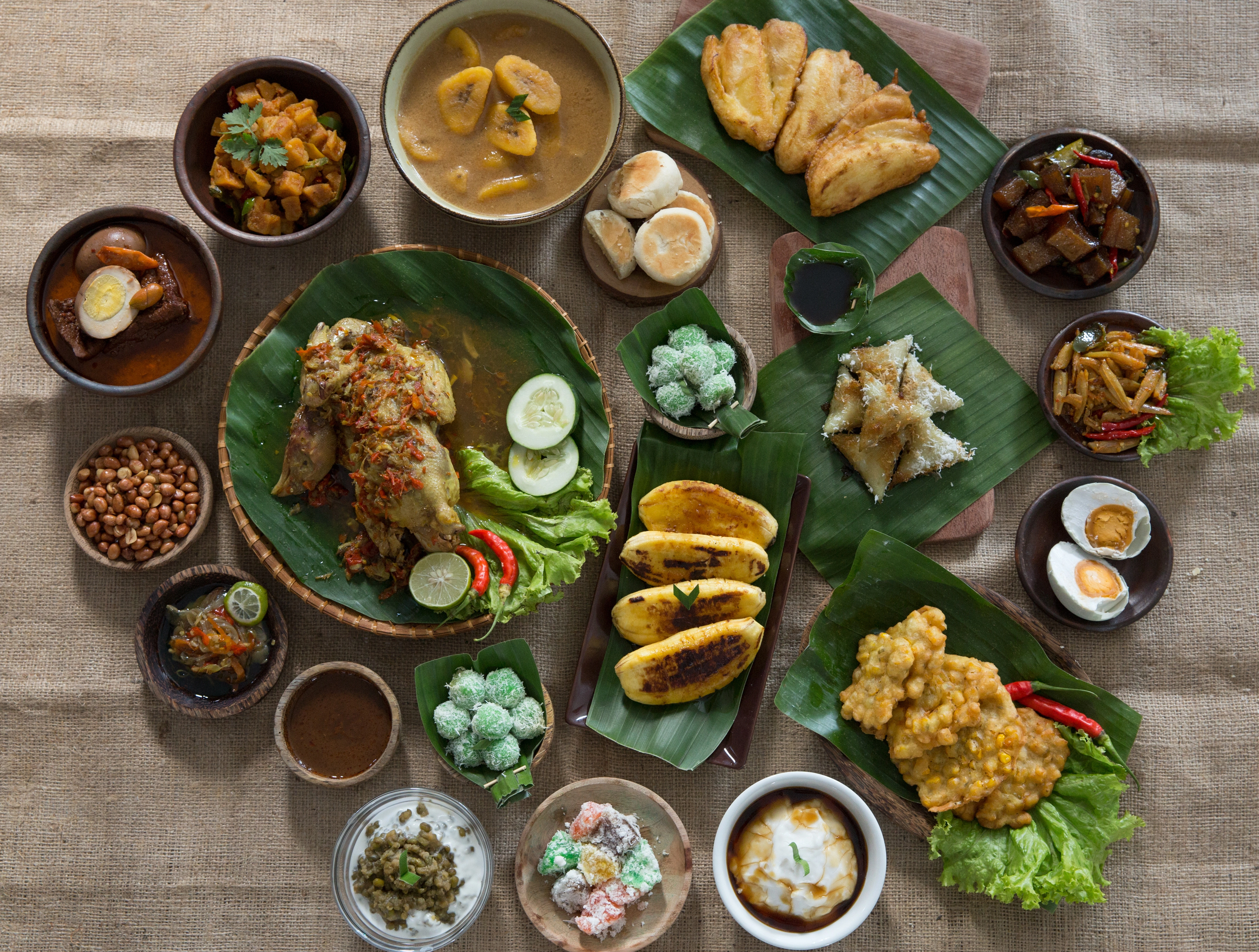 Ayam Betutu wrapped in banana leaves Bali